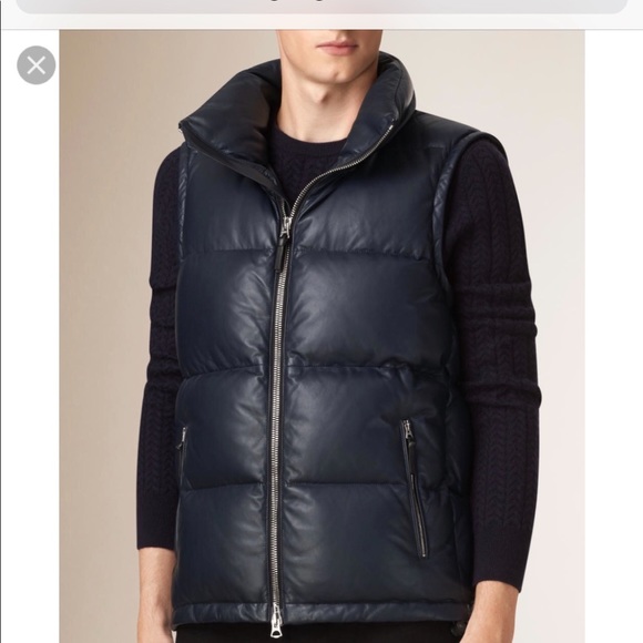 Burberry Detachable Sleeve Hooded Puffer Jacket- Lamb Leather - Picture 2 of 15